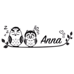 זוג ינשופים עם שם | StickDecor