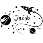 מדבקת חללית אישית | StickDecor