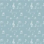 טפט תווי מוזיקה בכחול | StickDecor