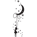 ירח ורוד | StickDecor