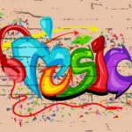 טפט קיר - גרפיטי music | StickDecor