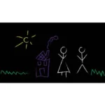 מדבקת לוח גיר לבתי ספר לגנים ולחדרי ילדים | StickDecor
