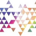 מדבקות משולשים בצבעי הקשת | StickDecor
