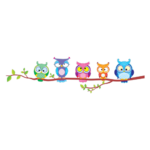 ינשופים על ענף | StickDecor