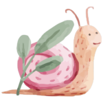שבלול חמוד בצבעי מים | StickDecor