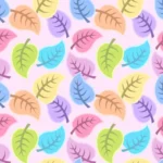 טפט | עלים צבעוניים על רקע ורוד | StickDecor