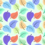 טפט | עלים צבעוניים על רקע ירוק | StickDecor