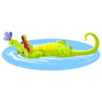 מדבקה | תנין מצחיק | StickDecor