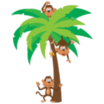 מדבקה | קופים משתוללים | StickDecor