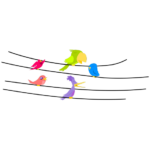 מדבקה | ציפורי שיר צבעוניות | StickDecor