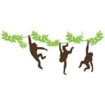 מדבקה | קופים משוגעים | StickDecor