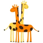 זוג ג'ירפות | StickDecor