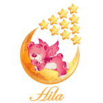 דובונית ורודנה מנמנמת על הירח | StickDecor
