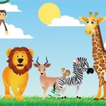 חיות חמודות ביום בהיר | StickDecor