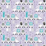 רכבת חיות סגול | StickDecor