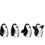 פינגווינים מתוקים | StickDecor