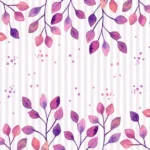 פסים ועלים סגולים | StickDecor