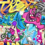 מדבקת טפט גרפיטי | StickDecor