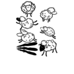 מדבקת קיר כבשים בחלום | StickDecor
