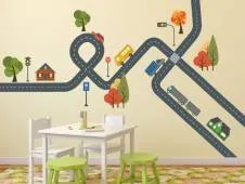 סט של עיר מצויירת