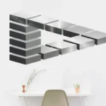 משולש ריבועים מתכתי צורה בלתי אפשרית | StickDecor