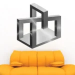 צורה בלתי אפשרי מתכתי אשלייה אופטית | StickDecor