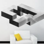 צורה בלתי אפשרית מתכתי אשלייה אופטית | StickDecor