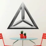 משולש מחולק בלתי אפשרי מתכתי אשלייה אופטית | StickDecor