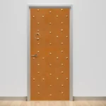 מדבקה לדלת פלדה כתומה | StickDecor