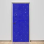 מדבקה לדלת פלדה בכחול | StickDecor
