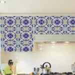 אריחים חרדל תכלת סגול | StickDecor