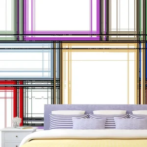 טפט קיר ריבועי באוהאוס צבעוניים