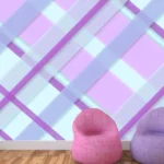מדבקת שתי וערב בצבעי סגול ורוד | StickDecor