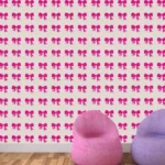מדבקות פפיונים מתוקים וורודים | StickDecor