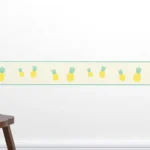 בורדר אננסים צהובים חמודים לחדרי ילדים | StickDecor
