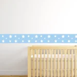 בורדר כוכבים תכלת לחדרי תינוקות | StickDecor