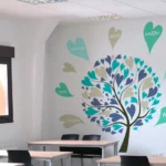 מדבקת עץ לבבות של שאיפות | StickDecor