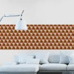 בורדר ריבועי תלת מימד כתומים | StickDecor