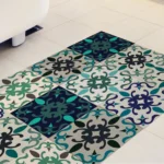 מדבקות אריחים כחולים לרצפה | StickDecor