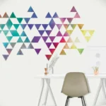 מדבקות משולשים צבעוניים מרהיבים | StickDecor