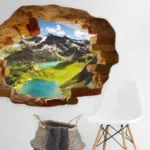 מדבקת חור בקיר להרים קסומים | StickDecor