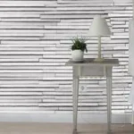 טפט בריקים לבנים בגוון אפרפר | StickDecor