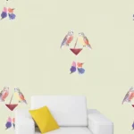 טפט תוכים וקוקטייל ירוק עתיק | StickDecor