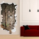 פנתר יוצא מתוך הקיר | StickDecor