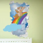 דובון מתגלש על קשת | StickDecor