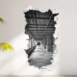 חור בקיר לתוך מסדרון | StickDecor