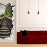 מדבקת חור פסי רכבת | StickDecor