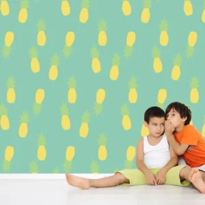 טפט טורקיז עם אננסים