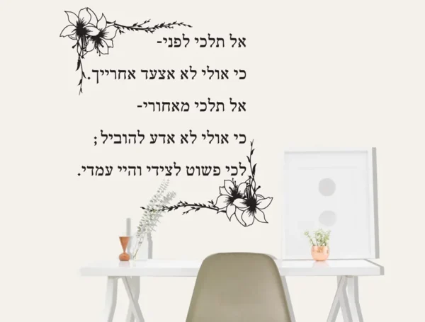 אל תלכי לפני…