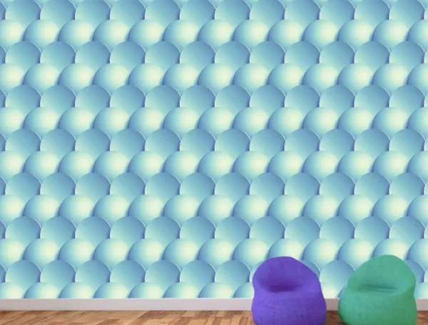 עיגולים כחולים תלת מימדיים